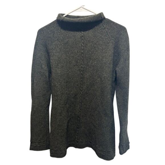 Deane & White 100% Lambswool Roll Neck Pullover Gray Sweater Women's size Large - Picture 1 of 9